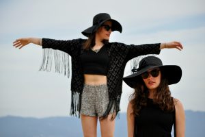 Black and fringes for Coachella