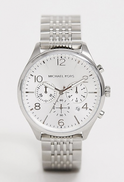 Asos Michael Kors – MK8637 Merrick – Montre-bracelet chronographe – Argent 42 mm