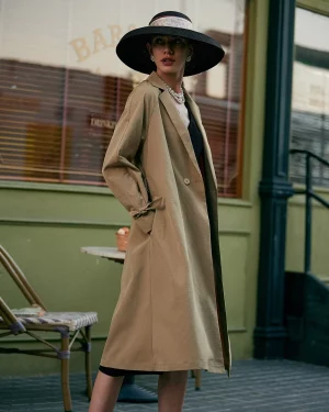 Rihoas The Collared Belted Vintage Trench Coat